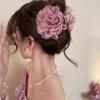 Super Fairy Mesh Flower Gripper Women New High-end Shark Clip Back Hair Simple Elegant Headwear