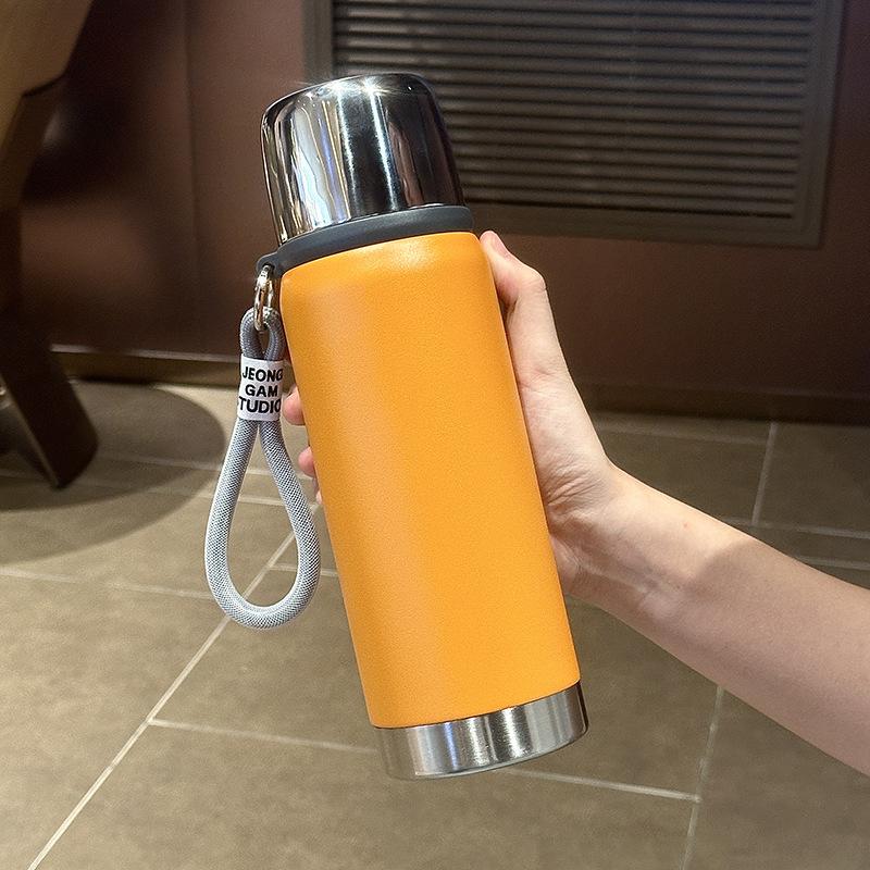 316 Stainless Steel Thermos Cup Large Capacity Vacuum Men's Thermal Insulation Water Cup High Value Outdoor Portable Anti-drop Kettle
