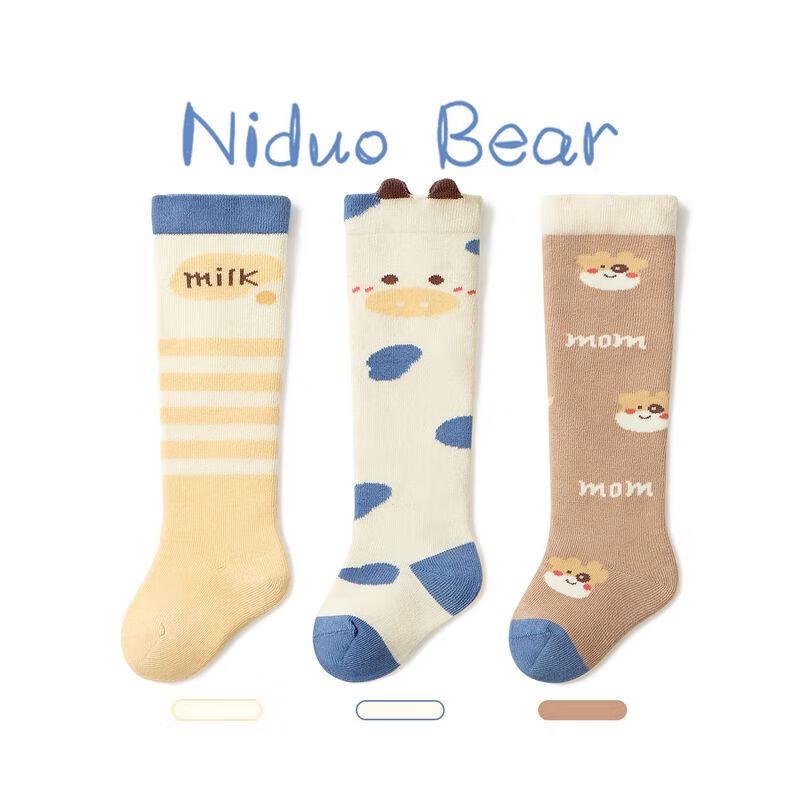 Nidoxiong Baby & Toddler Cotton Over-the-Knee Socks (3-Pair Pack)