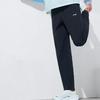 Li Ning Fitness Series Logo Print Straight Leg Sports Pants Men Bottoms Black AYKT563-4