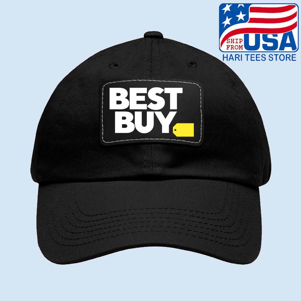 Best Buy Store Black Dad Hat with Leather Patch Adjustable Size Unisex T-Shirt XL