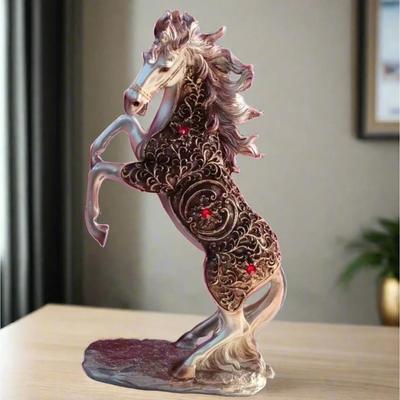 Big Size Horse Statue Good Luck Vastu Showpiece Idol for Gifting & Home Office Table Desk Decoration, 16 Inches / 40 Cm, Multicolor, Idol