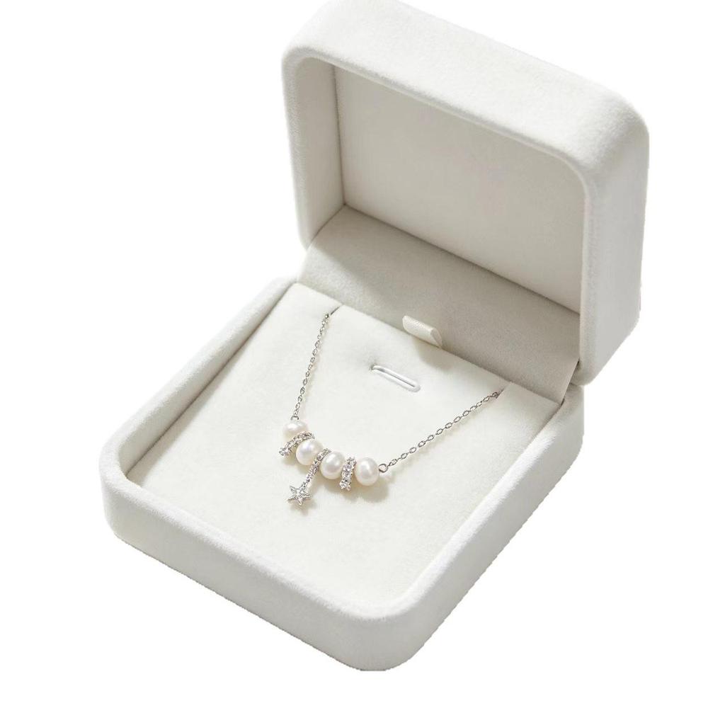 Elegant Star Necklace: Exquisite Natural Freshwater Pearl and Zirconia, High-End Clavicle Chain