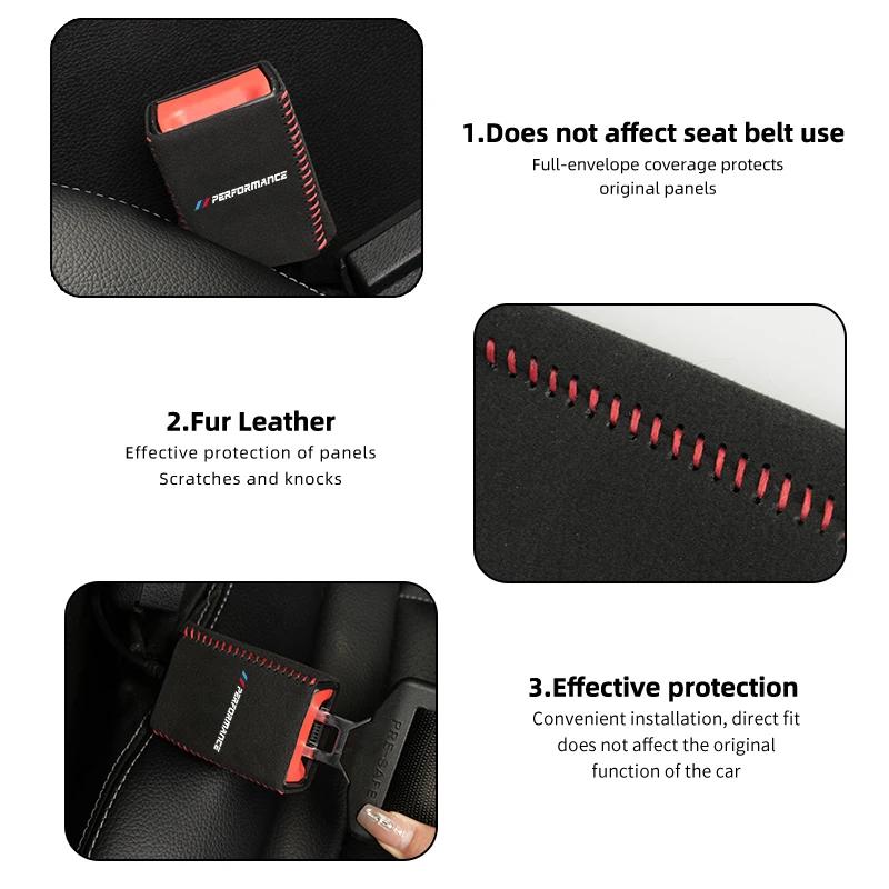 2025 Car Seat Belt Base Buckle Protector Cover Accessories For BMW E84 E87 E90 E91 E92 E93 F10 F20 F30 F40 F15 F25 F26 G20 G