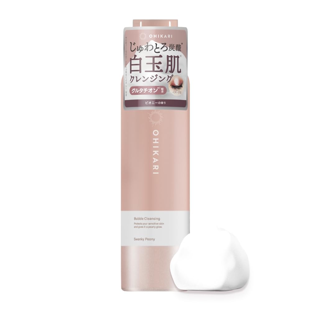 

Ohikari Bubble Cleansing Carbonated Foam Makeup Remover, No Double Cleansing Required, Safe for Eyelash Extensions, Swanky Peony, 150g