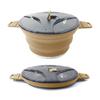 Foldable Portable Camping Cook Pot Saving Space Collapsible Cooker Pot Heat Resistant for Outdoor Fishing for Hiking Backpacking