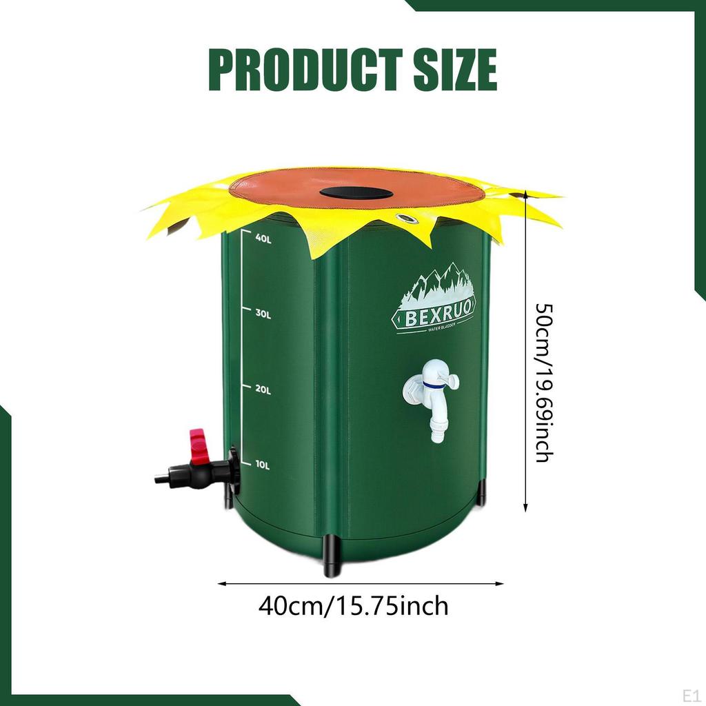 Portable Water Storage Tank 50L Space Saving for Cleaning Floors Lawn Garden