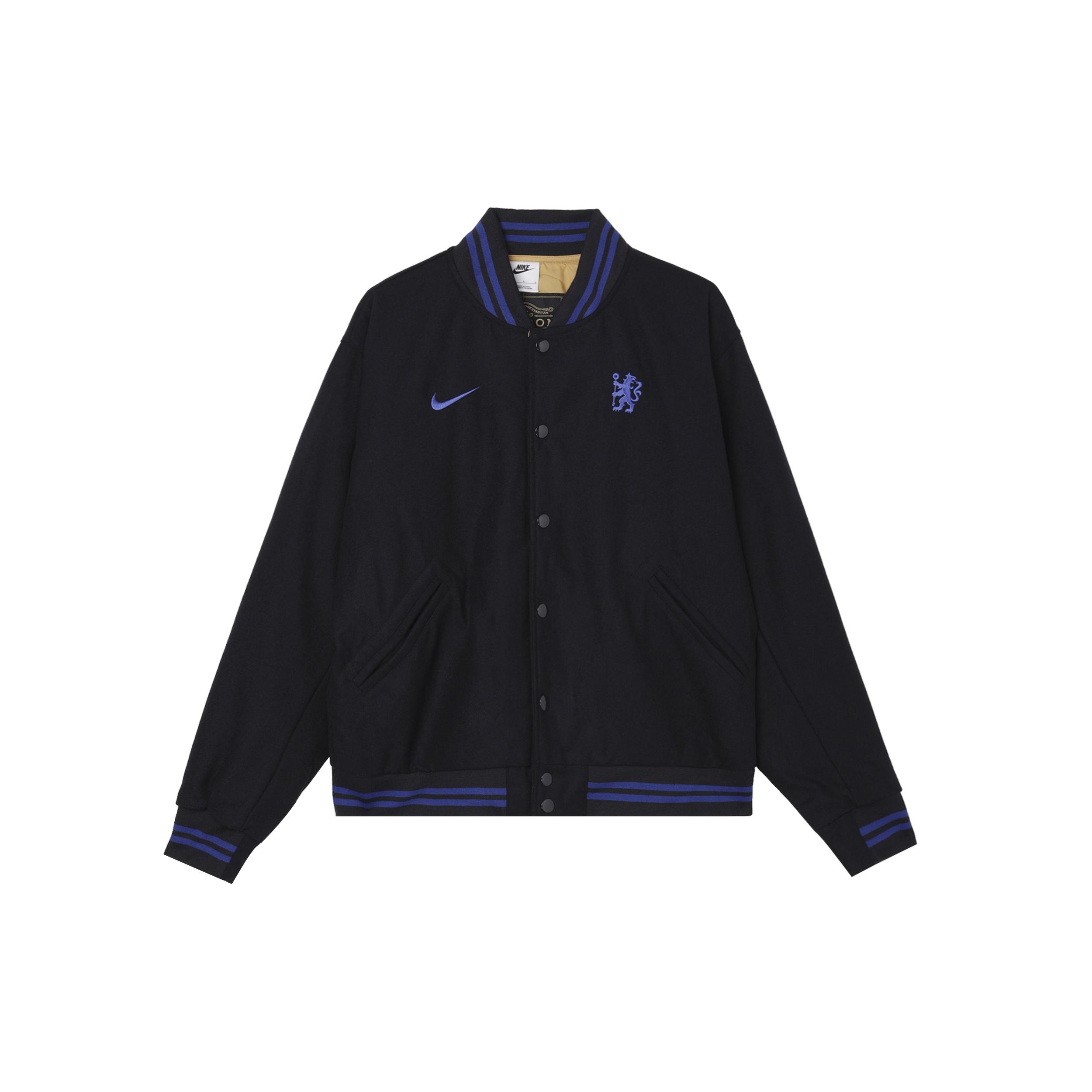 Nike Chelsea FC Football Varsity Jacket Black Men s FB2132-426 S