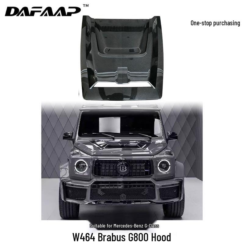 

Compatible with Mercedes G-Class W464 Brabus G800 Hood. Automatic чорний