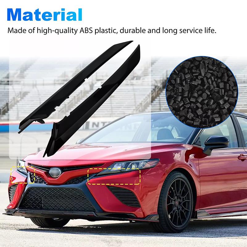 1 Pair Front Bumper Grille Headlight Lower Trim Cover For Toyota Camry Se Xse 2018 2019 2020 2021 2022 5271306100 5271206100