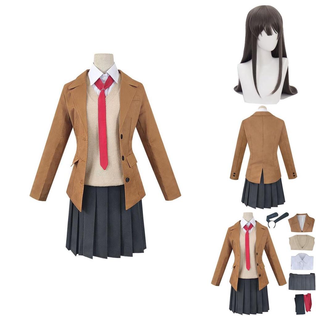 Buta Yarou Seishun Wa Bunny Girl Sakurajima Mai Cosplay Costume Full Set Outfit