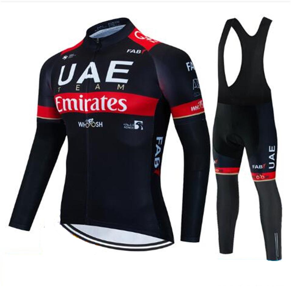 2026 Uae Team Autumn Cycling Jersey Set Bicycle Sportwear MTB Maillot Ropa Ciclismo Road Bike Uniform Long Sleeve Bicicleta Clothing