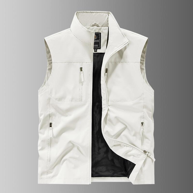 Spring And Autumn Vest Men'S Casual Vest Outdoor Sports Vest Breathable Fashion Large Size Fishing Vest