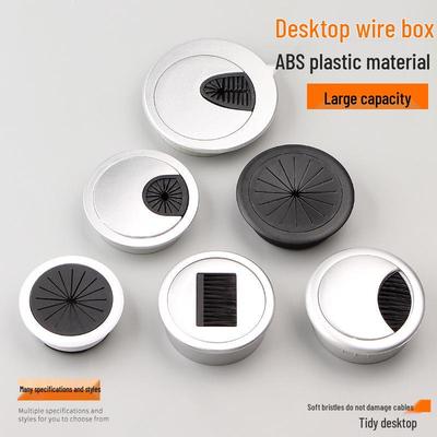 Round Plastic Cable Grommet Hole Cover for Office Desk - Sizes 50/60/65/80 Mm