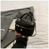 Lingge Chain Bag Women's 2025 New Niche Square Box Bag Crossbody Bag High-end Solid Color Portable Bucket Bag