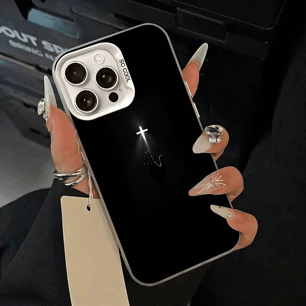 G-God Jesus Cross Phone Case For IPhone 17 Air 16 15 14 13 12 11 Pro Max White Sliver Hard Cover