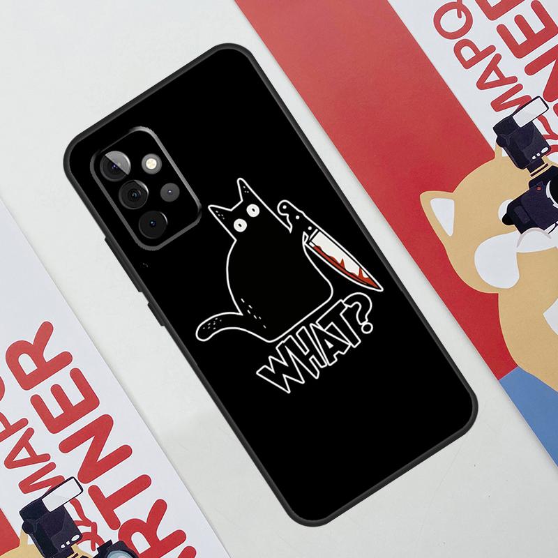 Witch Black Cat Case For Samsung Galaxy A36 A35 A55 A06 A16 A26 A56 A53 A32 A52 A33 A13 A14 A34 A54 A17 A15