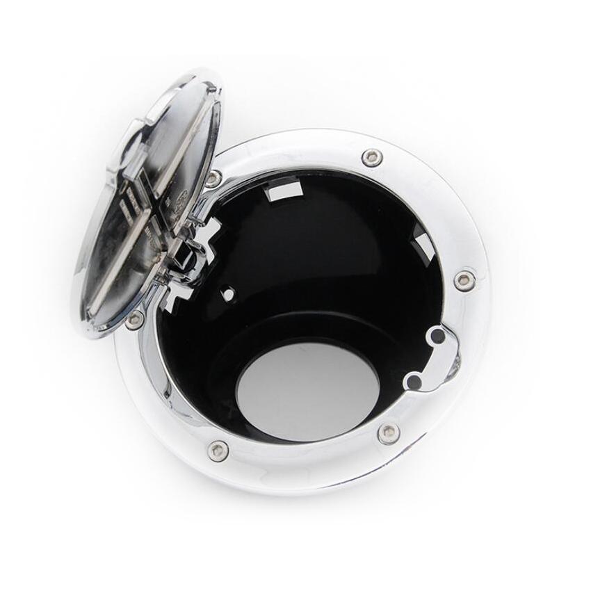 For Jeep Wrangler JK 2007-2017 Fuel Tank Cover Car Oil Tank Cap Cover Chrome Black Styling Accessories