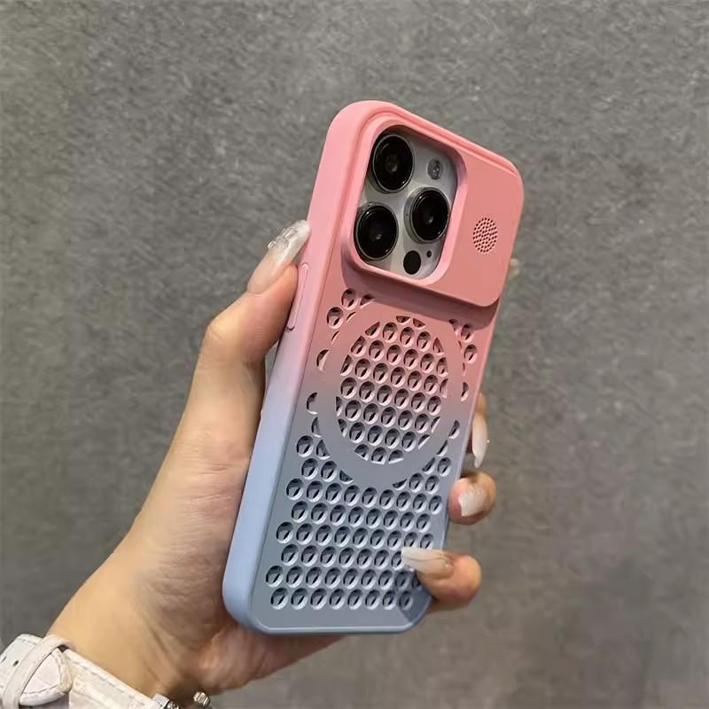Aromatherapy Cooling Hole Apple 16proMax Mobile Phone Case Suitable for IPhone 15 Gradient Magnetic 14 Matte Protective Case