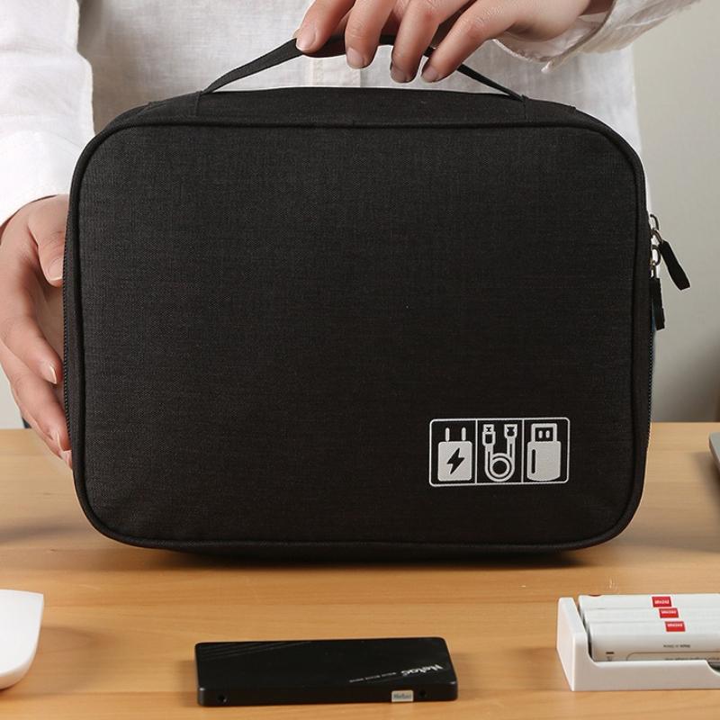 Data Cable Storage Bag Portable Travel Storage Bags for Cables Chargers Earphones Powerbanks