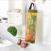 Wall-Mounted Trash Bag Holder Plastic Shopping Bag Storage Magic Net Pocket Kitchen Door Back Storage Organizer Polyester Fiber