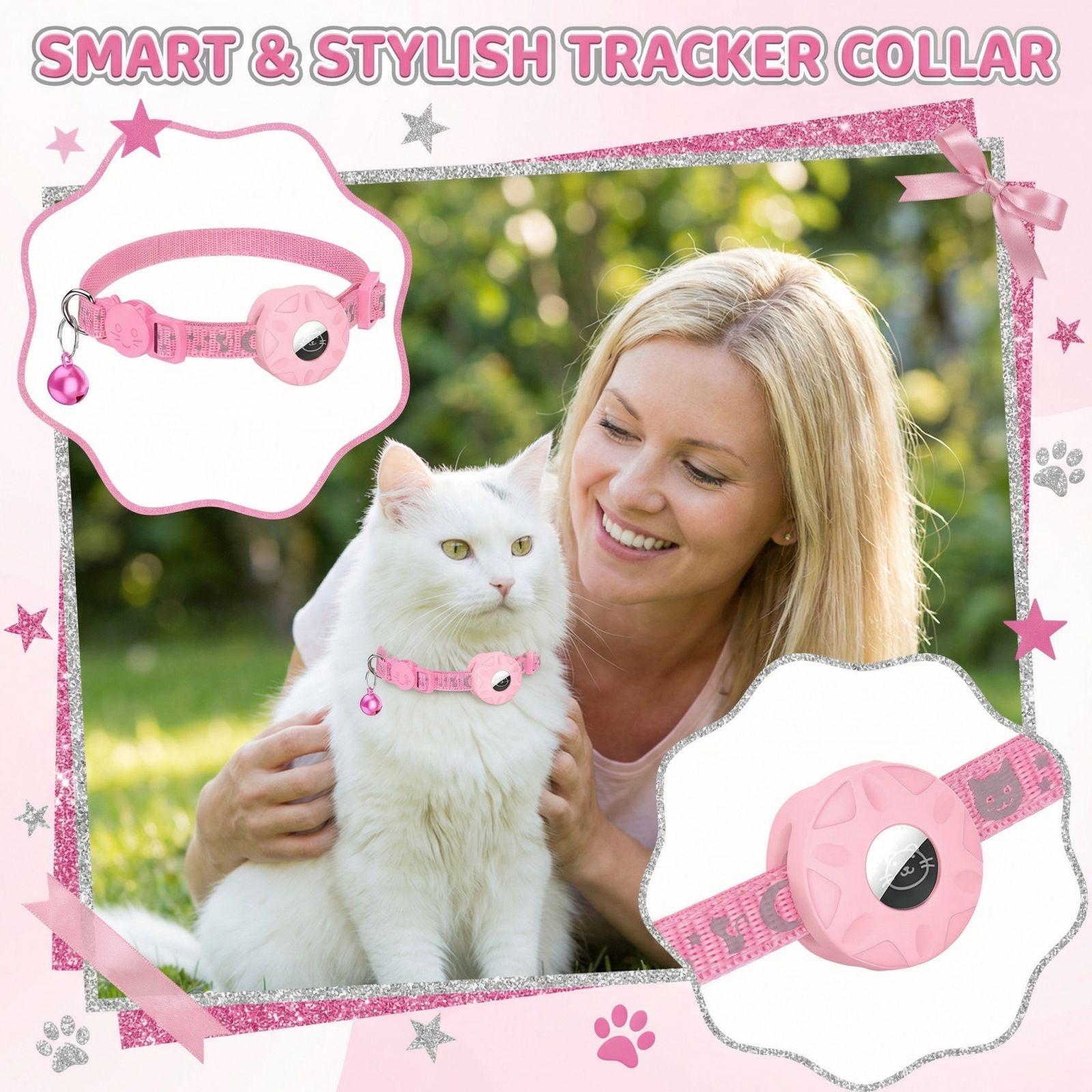 

Pet Fashion General Not Prone To Deformation Pet Collar One Size розовый