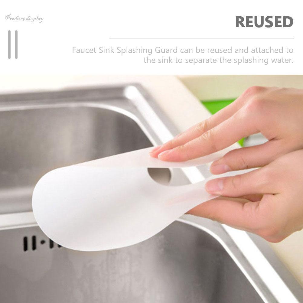 Kitchen Sink Splash Guard Waterproof Water Barrier Protector with Suction Cups Anti Splash Baffle Board for Countertop
