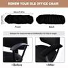 New Removable Chair Armrest Cover Elastic Waterproof Fabric Chair Armrest Sleeve Washable Chair Arm Covers