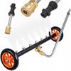 Lancia Lava Sottoscocca Rosfix su Ruote, 7 Ugelli, Attacco Rapido 1/4", Adattatore a Baionetta Kärcher K (K2-K7)