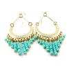 Les Trésors De Lily [M9398] - Designer Earrings 'Kilimanjaro' Turquoise Gold