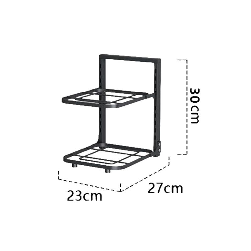 Полка для кастрюль специально разработана для хранения кастрюль и посуды Кухонный стеллаж для хранения из нержавеющей стали раковина многослойная бытовая стойка кухонные принадлежности 2 layer чёрный 1809₽