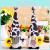 Cow Rudolph Figurine Standing Decor With Sunflower Face For Home Or Event Display