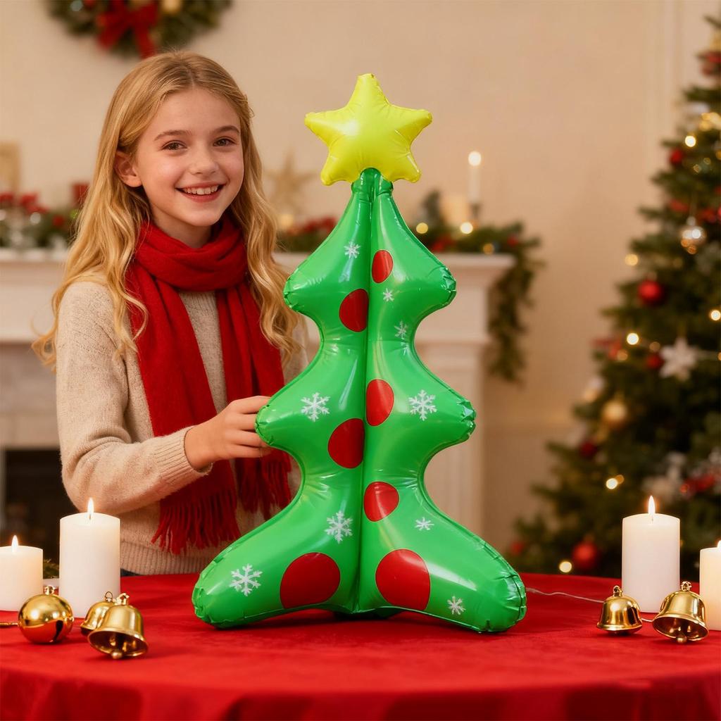 24 Inch Inflatable Christmas Tree Waterproof PVC Inflatable Christmas Tree Toy Decoration For Party Photography Gathering Garden