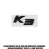 New Auto Exterior K3 K5 K4 KX5 Emblem Fender Rear Trunk Body Badge Sticker For Kia Forte Ceed Cerato RIO 2 3 4 Picanto Sportage HR8