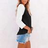 T-shirt da baseball casual da donna con maniche raglan, vestibilità larga, girocollo, leggera, morbida, comoda, per l'uso quotidiano