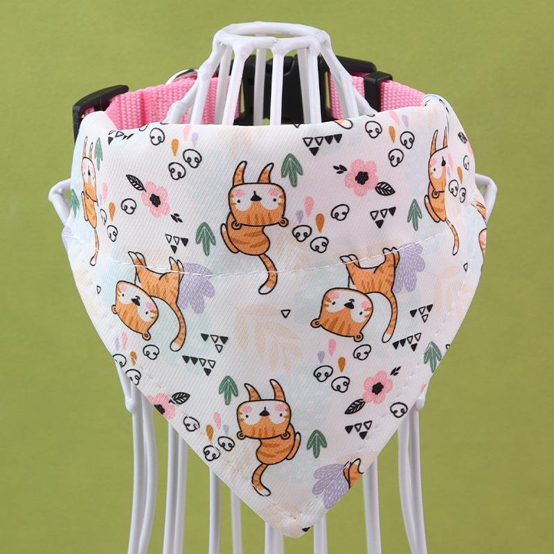 Adjustable Cartoon Pet Bib Scarf for Small & Medium Cats and Dogs