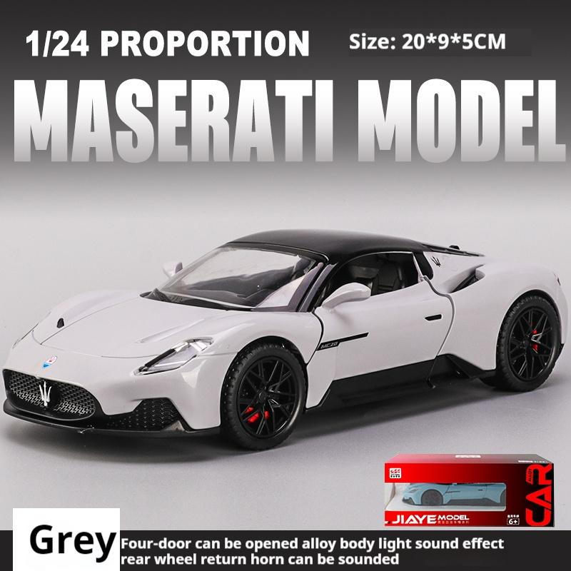 Simulation 1:22 Maserati MC20 Super Car Alloy Deicast Metal Model Sound & Light Desktop Collection Decorative Gift Boys Display