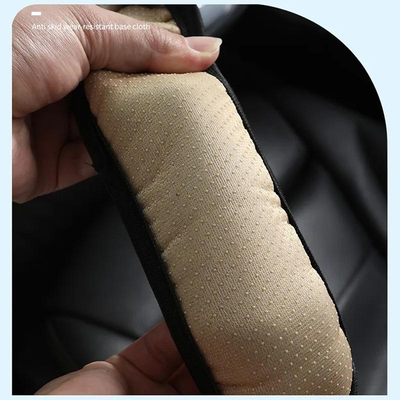 Mesh Cloth  Car Steering Wheel Cover  Without Inner Ring  Breathable And Comfortable   All Seasons Universal
