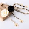 Fashion Camellia Waist Chain Sweet Versatile Dress Skirt Decoration Chain For Women Girls Elegant Pearl Thin Waist Chain