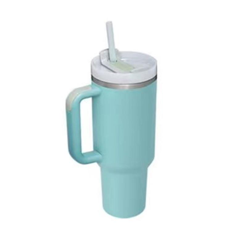Insulated Stainless Steel Mug With Straw For Car 304 Steel 12-24 Hours Thermal Performance