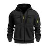 Men's Sweatshirt Hoodie Zipper Multi-pocket Cardigan Men's Sports Large Size Casual Hoodie