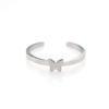 Jewelry Two-Piece Set Butterfly Open Ring Women'S Niche High-End Light Luxury Jewelry 18K Titanium Steel Ring Simple