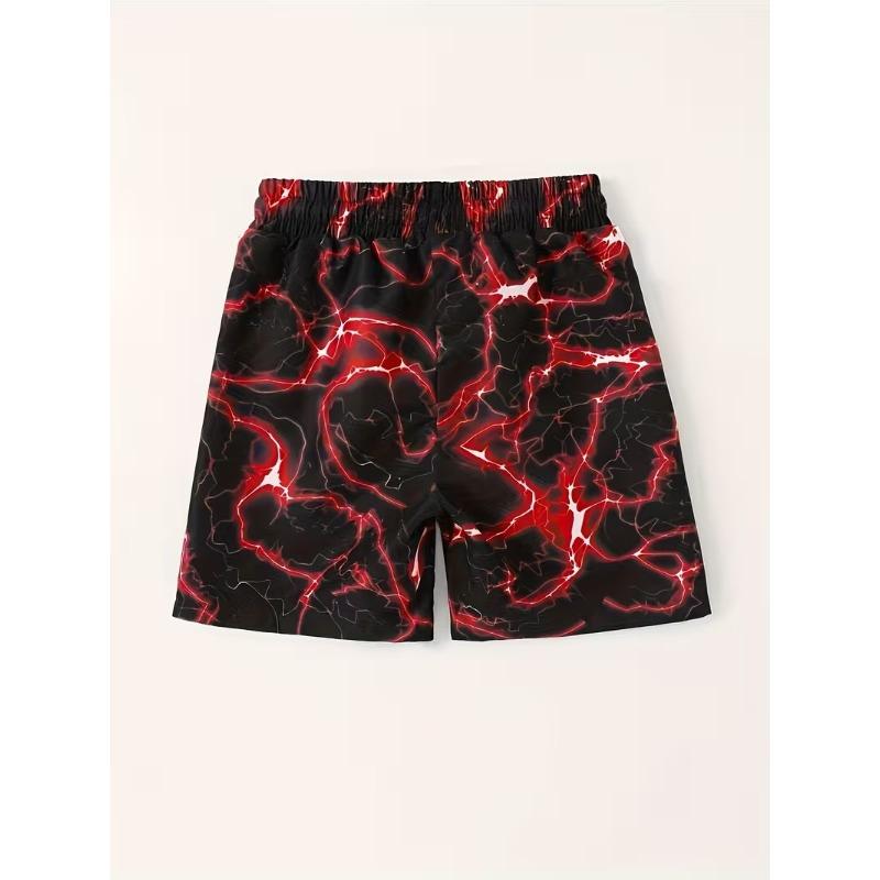 

Hawaiian style beach shorts worn outside casual shorts blue and green gradient coconut tree print shorts 5XL