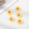 AWAYTR 5Pcs/Set Sweet Plumeria Hairpin Hair Clips For Kids Girls Flower Hairpins Mini Hair Clips Duckbill Clip Hair Accessories
