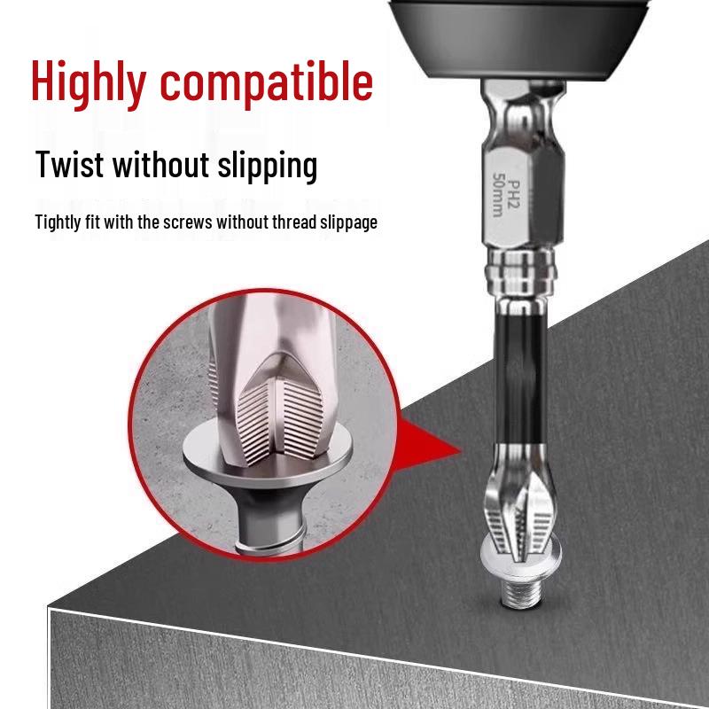 Impact-Resistant Non-Slip Phillips Head Bits: Strong Magnetic, High Hardness Set for Electric Drills and Screwdrivers