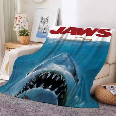 Horror Movie J-Jaws Blanket For Sofa Office Bed Plane Travel Sleep Read Relax Camping Soft And Warm