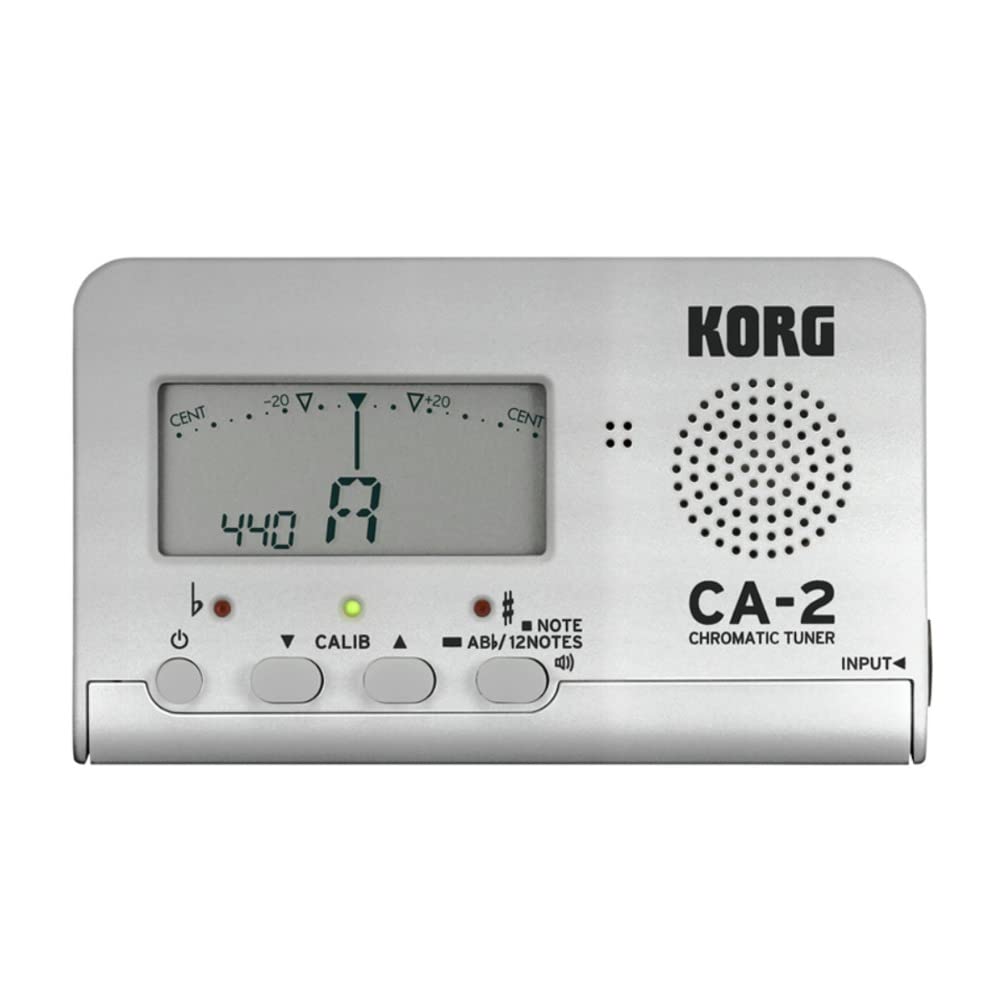 KORG Chromatic Tuner Ideal for Brass Vocal Personal 200 Hours of Continuous Compact CA-2 Band, Orchestra, Guitar, Music, Acapella, Practice,