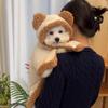 Thick Fleece Pet Cape Cloak Bear Ear Design Pet Sleeping Blanket  for Small Medium Cats Dogs
