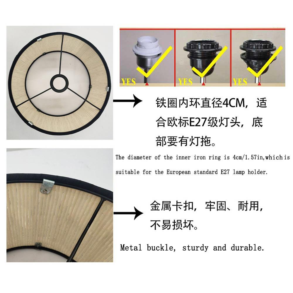 E27 Bamboo Lamp Covers Home Decoration Retro Style Lampshade Indoor Lighting Lamp Shade Simple Chandelier