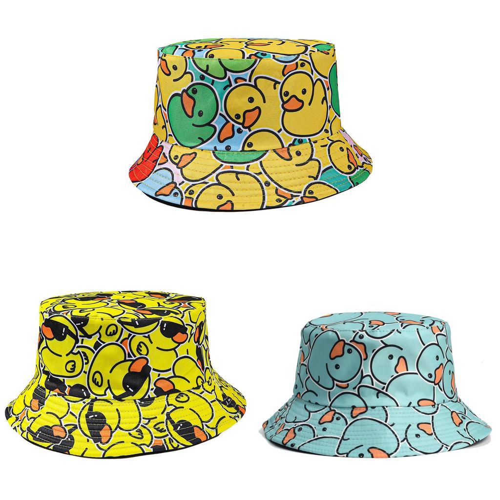 2024 Sommer Wende-Kühl-Entenmuster Outdoor-Sonnenhut Für Männer Und Frauen